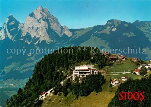 AK / Ansichtskarte Stoos_SZ Bergstation der Stoos Bergbahn mit Mythen Stoos_SZ