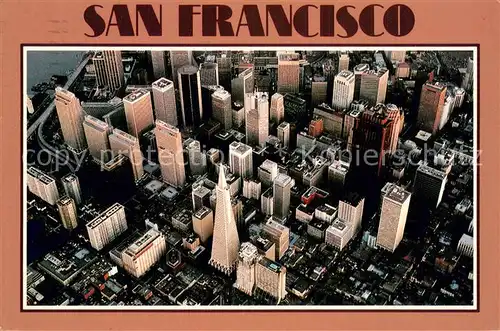 AK / Ansichtskarte San_Francisco_California Financial center of downtown Transamerica Building aerial view 