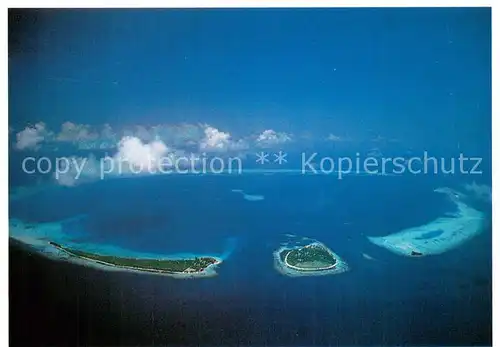 AK / Ansichtskarte Maldives_Malediven Kuramathi aerial view 