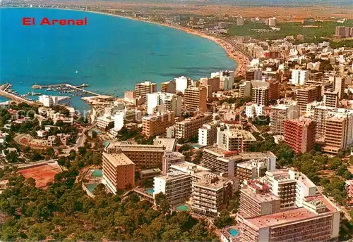 AK / Ansichtskarte El_Arenal_Mallorca_ES Panorama Kuestenort Hotels Strand 