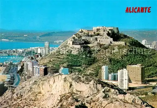 AK / Ansichtskarte Alicante Castillo de Santa Barbara vista aerea Alicante