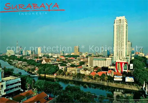 AK / Ansichtskarte Surabaya_Indonesia Stadtpanorama Hochhaus 