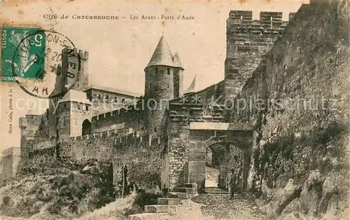 AK / Ansichtskarte Carcassonne Les Avant Porte d Aude Carcassonne