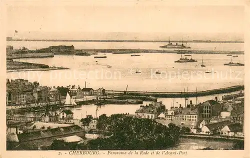 AK / Ansichtskarte Cherbourg_50 Panorama de la Rade et de l Avant Port 