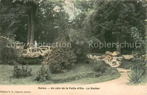 AK / Ansichtskarte Reims_51 Un coin de la Patte d Oie le rocher 
