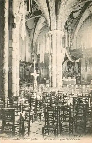 AK / Ansichtskarte Rocamadour Interieur de l Eglise Saint Sauveur Rocamadour
