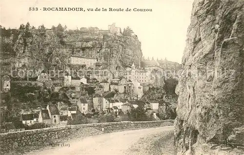 AK / Ansichtskarte Rocamadour Vu de la Route de Couzou Rocamadour