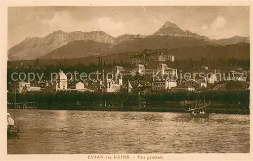AK / Ansichtskarte Evian les Bains_74 Vue generale du Lac Leman Alpes 