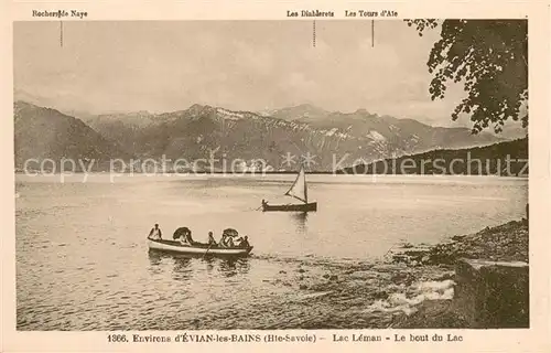 AK / Ansichtskarte Evian les Bains_74 Le bout du Lac Leman et les Alpes 