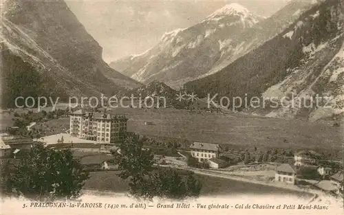 AK / Ansichtskarte Pralognan la Vanoise Grand Hotel Col de Chaviere et Petit Mont Blanc Alpes Pralognan la Vanoise