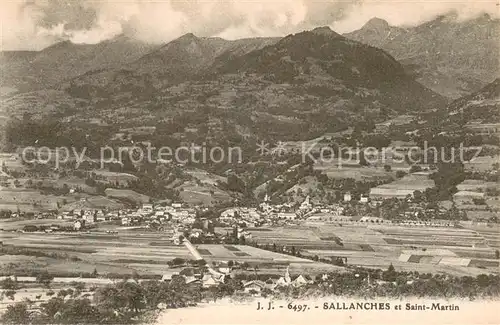 AK / Ansichtskarte Sallanches Vue panoramique Saint Martin et les Alpes Sallanches