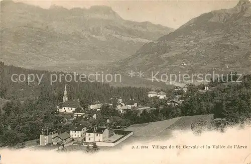 AK / Ansichtskarte Saint Gervais les Bains Vue panoramique du village et Vallee de l Arve Alpes Saint Gervais les Bains