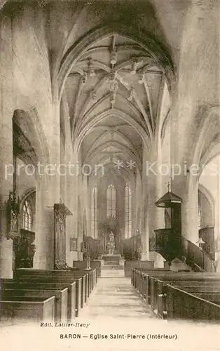 AK / Ansichtskarte Baron_Oise Interieur de l eglise Saint Pierre Baron_Oise