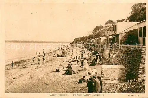 AK / Ansichtskarte Saint Brieuc_Cotes d_Armor Plage Saint Laurent Saint Brieuc_Cotes d