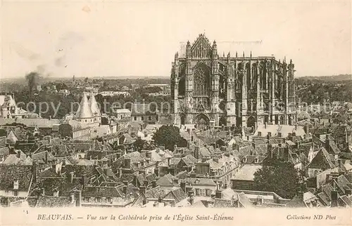 AK / Ansichtskarte Beauvais_60 Vue sur la cathedrale prise de l Eglise Saint Etienne 