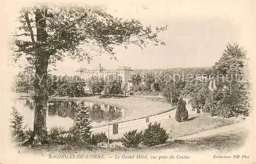 AK / Ansichtskarte Bagnoles de l_Orne Grand Hotel vue prise du casino Bagnoles de l_Orne