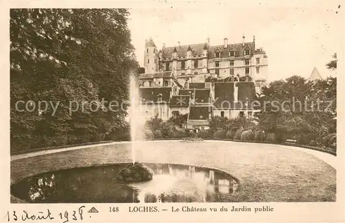 AK / Ansichtskarte Loches_37 Chateau vu du jardin public 