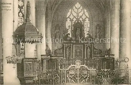 AK / Ansichtskarte Peronne_80_Somme Interieur de l eglise 