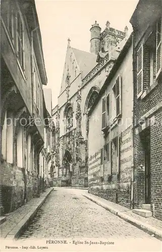 AK / Ansichtskarte Peronne_80_Somme Eglise Saint Jean Baptiste 