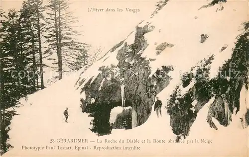 AK / Ansichtskarte Gerardmer_88_Vosges La Roche du Diable en hiver 
