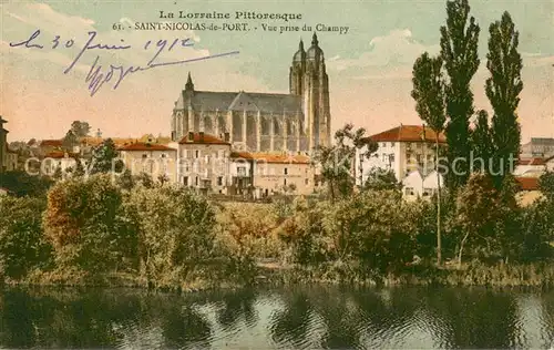 AK / Ansichtskarte Saint Nicolas de Port_54 Vue prise du Champy Eglise 