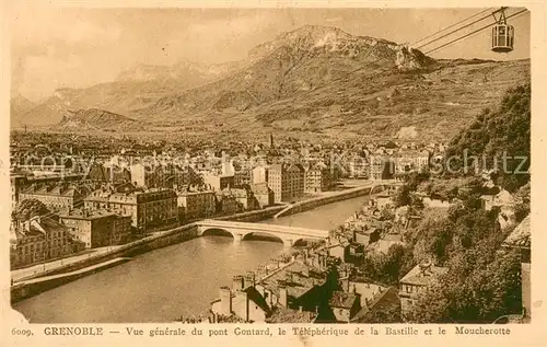 AK / Ansichtskarte Grenoble_38 Vue generale du Pont Gontard Telepherique de la Bastille et le Moucherotte 