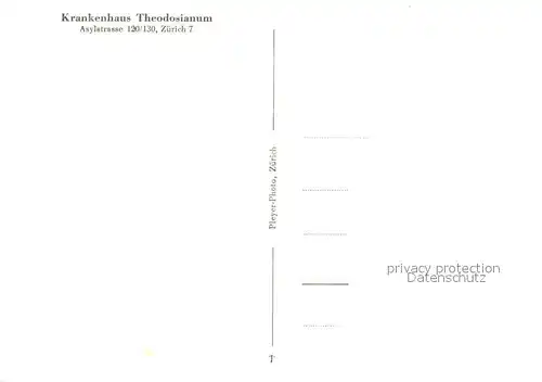 AK / Ansichtskarte Zuerich_ZH Krankenhaus Theodosianum Med. Abteilung Chir. Klinik Zuerich_ZH