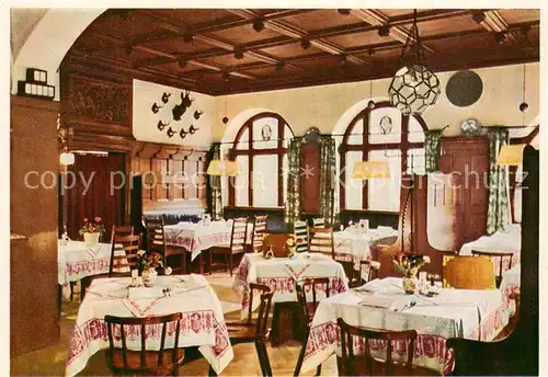 AK / Ansichtskarte Garmisch Partenkirchen Hotel Marktplatz Innenansicht  Garmisch Partenkirchen