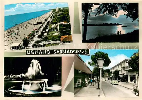 AK / Ansichtskarte Lignano_Sabbiadoro Teilansichten m. Strand Lignano Sabbiadoro