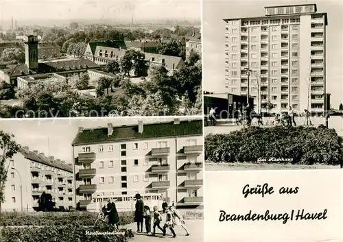 AK / Ansichtskarte Brandenburg_Havel Hochhaus Neubausiedlung Brandenburg Havel
