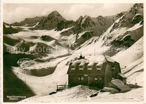 AK / Ansichtskarte Westfalenhaus_2300m_Tirol Im Schnee 