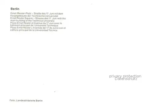 AK / Ansichtskarte Berlin Fliegeraufnahme Ernst Reuter Platz Strasse d. 17. Juli Berlin