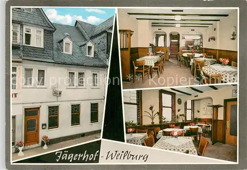 AK / Ansichtskarte Weilburg Gasthaus Jaegerhof Teilansichten Weilburg