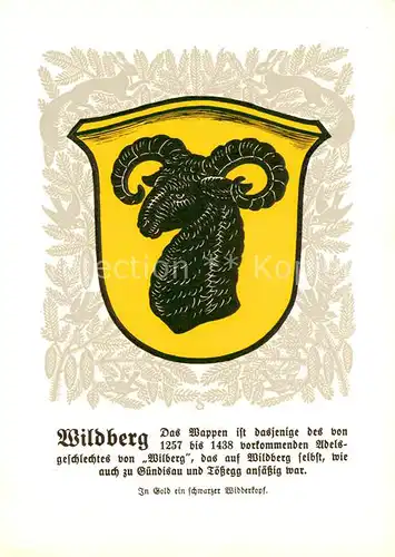 AK / Ansichtskarte Wildberg_ZH Wappen Wildberg ZH