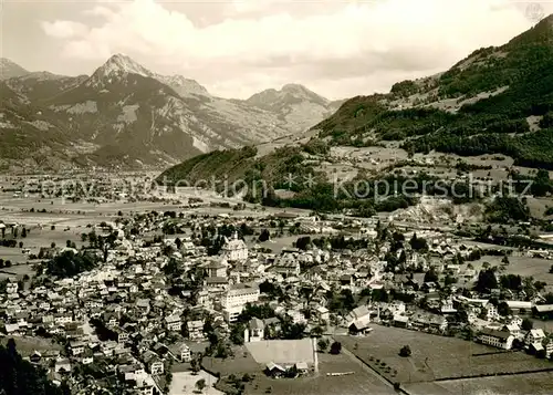 AK / Ansichtskarte Naefels Fliegeraufnahme Gesamtansicht m. Kerenzerberg Speer Mattstock Gulmen Leistkamm Naefels