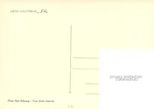 AK / Ansichtskarte Hauterive_FR Abtei Hauterive Hauterive FR