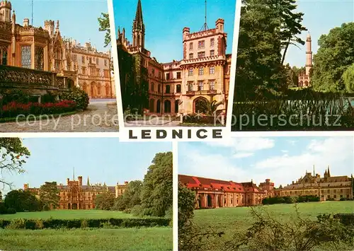 AK / Ansichtskarte Lednice Schloss Teilansichten Lednice