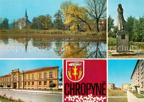 AK / Ansichtskarte Chropyne Podle povesti ji zalozil mytologicky kral Jecminek prvni historicka zprava pochazi Renesancni zamek vzniki v letech Chropynsky rabnik a rozloze 