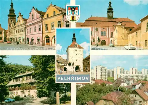 AK / Ansichtskarte Pelhrimov_Pilgram_CZ Okresni mesto zalozene dnes vyznamne prumyslove stredisko Ceskomoravske vrchoviny meni svou podobu rozsahlou nevou vystavbou 