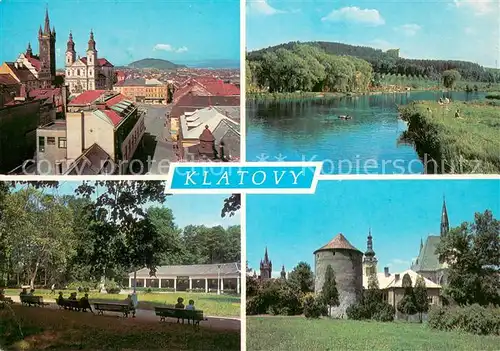AK / Ansichtskarte Klatovy_Klattau_CZ Ortsansicht Panorama Park Turm 