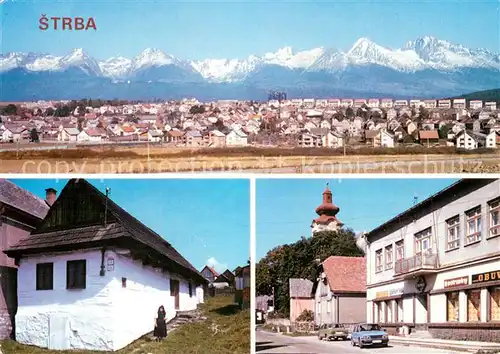 AK / Ansichtskarte Strba_Poprad_SK Panorama Centrum obce Ludova architektura 