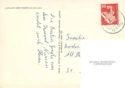 AK / Ansichtskarte Nassau_Bad Panorama Nassau_Bad