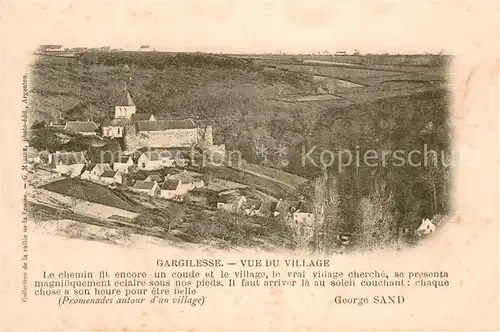 AK / Ansichtskarte Gargilesse Dampierre_36_Indre Vue panoramique du village Promenades autour d un village par George Sand 