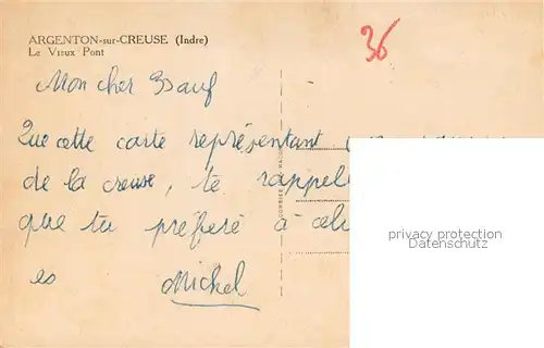 AK / Ansichtskarte Argenton sur Creuse Le vieux pont Argenton sur Creuse