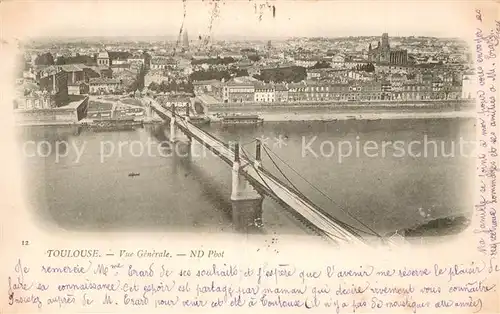 AK / Ansichtskarte Toulouse_31 Vue generale Pont et la ville 