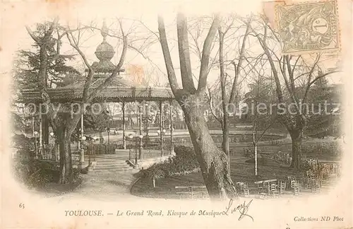 AK / Ansichtskarte Toulouse_31 Le Grand Rond Kiosque de Musique 
