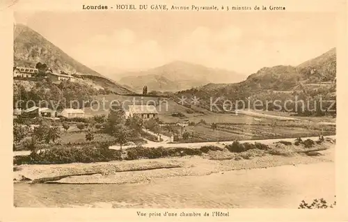AK / Ansichtskarte Lourdes_Hautes_Pyrenees Vue prise d une chambre de l Hotel du Gave Lourdes_Hautes_Pyrenees