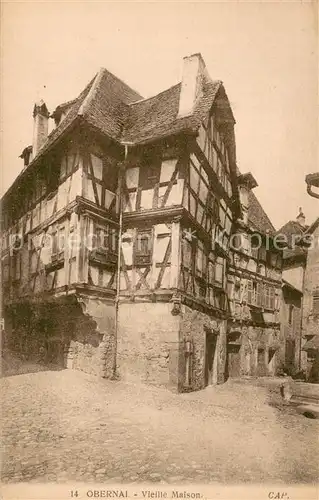 AK / Ansichtskarte Obernai_Bas_Rhin Vieille maison Obernai_Bas_Rhin