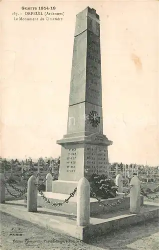 AK / Ansichtskarte Orfeuil Monument du Cimetiere Soldatenfriedhof 
