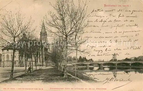 AK / Ansichtskarte Baccarat_54 Promenades pres de l eglise et de la Meurthe 